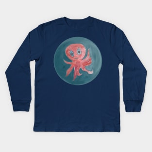 Baby Octopus Kids Long Sleeve T-Shirt